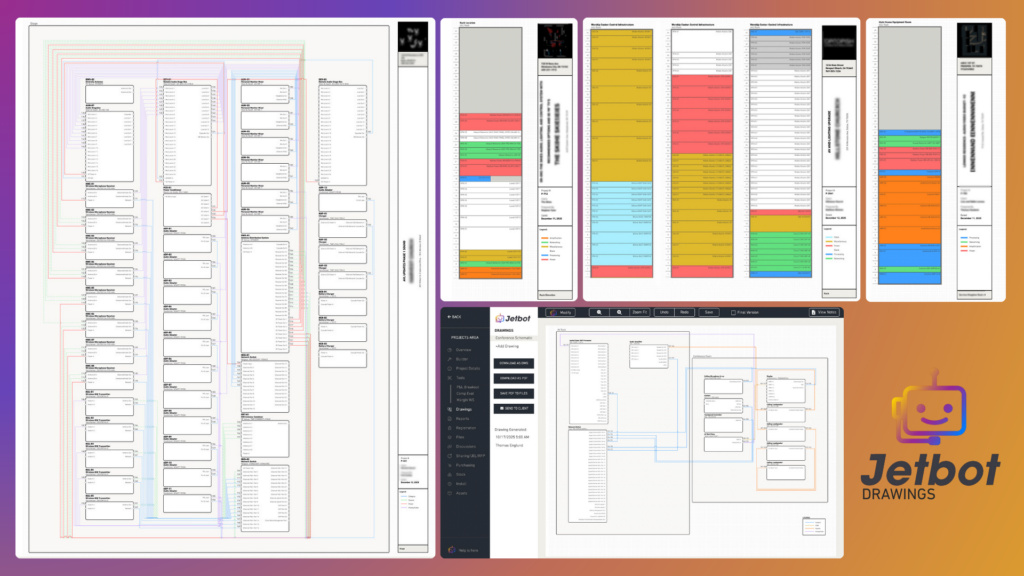 ai drawings, av drawings, schematics, rack elevations